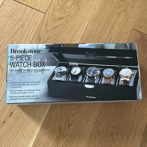 New - Brookstone 5 piece watch box
